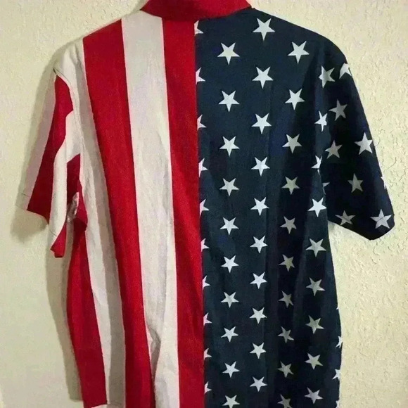 American flag 100%. Cotton by Redhead button up polo - Picture 6 of 6